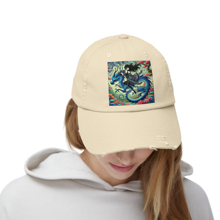 Mystic Guardian of the Sky Unisex Distressed Cap