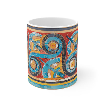 Reproduction of S-Spiral Frieze by Emile Gilliéron Ceramic Mug 11oz