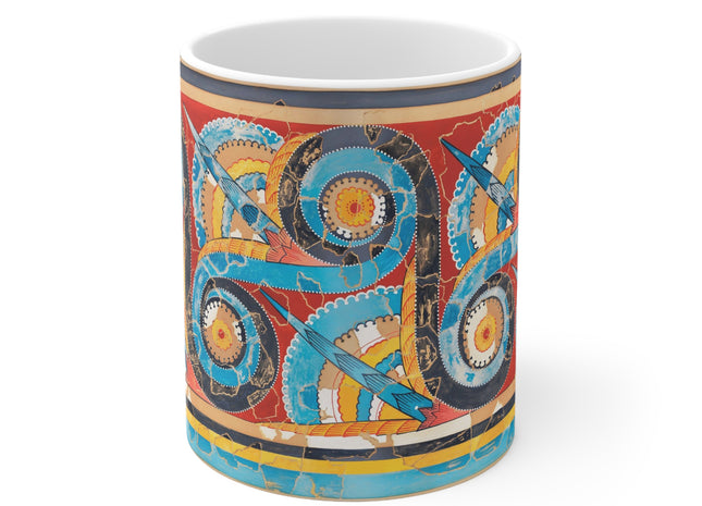 Reproduction of S-Spiral Frieze by Emile Gilliéron Ceramic Mug 11oz