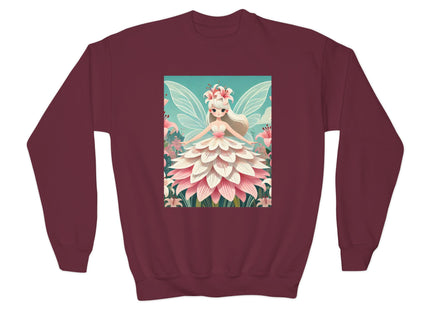 Lily Fairy in Bloom Youth Crewneck Sweatshirt