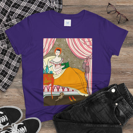 A Moment of Elegance and Comfort Women's Midweight Cotton Tee