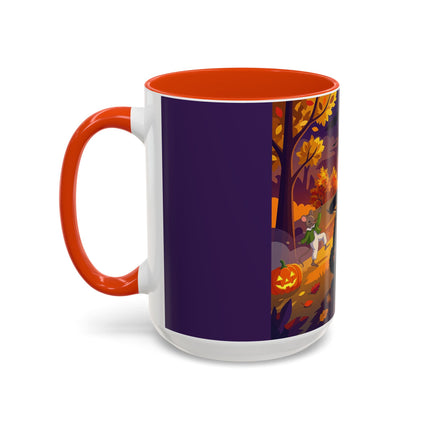 🐈‍⬛🎻 The Black Cat's Moonlit Melody Colorful Mug – Whimsical Halloween Music