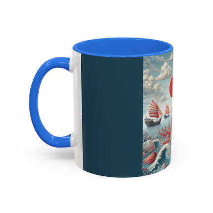 Ladies by the Quiet Sea Colorful Mugs (11oz, 15oz)