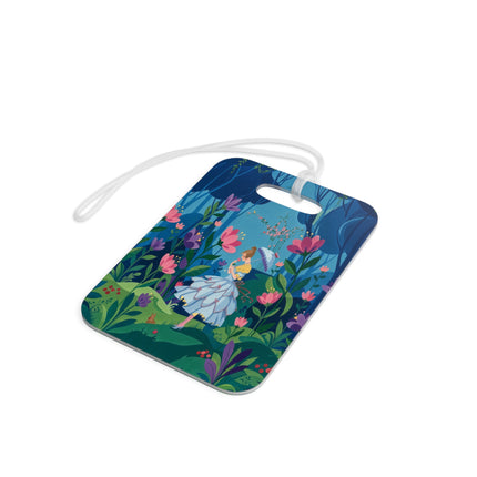 🌸☂️ A Stroll Through The Enchanted Forest Luggage Tag – Art Deco Floral Fantasy