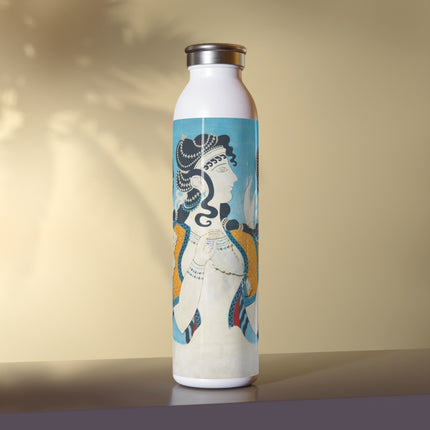 Reproduction of Ladies in Blue by Emile Gilliéron Slim Water Bottle