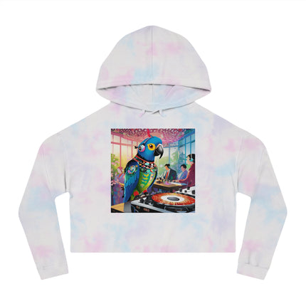 Parrot DJ Women’s Cropped Hooded Sweatshirt