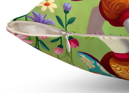 Samurai Kitten Spun Polyester Square Pillow