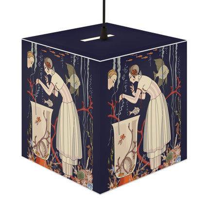 The Dazzling Little Fish by George Barbier Light Cube Lamp