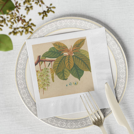 Album of watercolors of Asian fruits and flowers Pl.03 by Anonymous White Coined Napkins