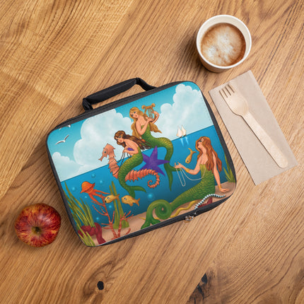 Three Mermaids with Strings of Pearls by Carlo Chiostri Lunch Bag