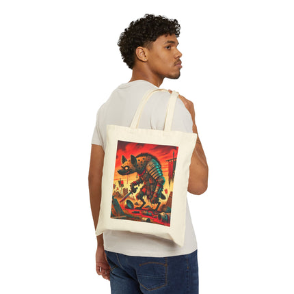 The Cunning Scavenger Cotton Canvas Tote Bag – Grit, Wit & Relentless Survival