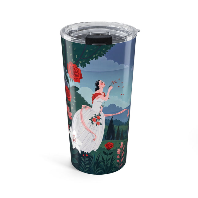 🌹💌 The Garden Of Blown Kisses Tumbler, 20oz – Art Deco Floral Romance