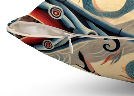 Dragon Fairy of the Temple Spun Polyester Square Pillow