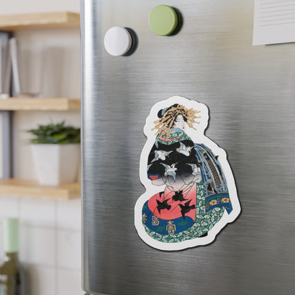 Japanese Woman by Keisai Eisen Die-Cut Magnets (5 Sizes)