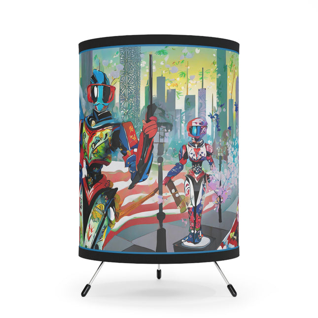 High Fashion Cyberpunk CIA Robots Tripod Lamp