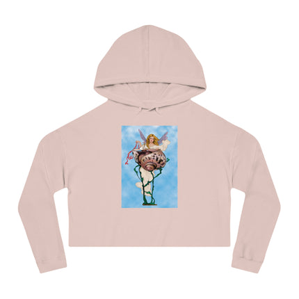 Enchanting Serenity Women’s Cropped Hooded Sweatshirt
