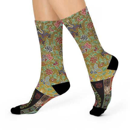 Chinois et Japonais 2 by Auguste Racinet Cushioned Crew Socks
