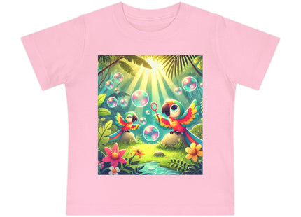 Parrots and Bubbles Baby Short Sleeve T-Shirt