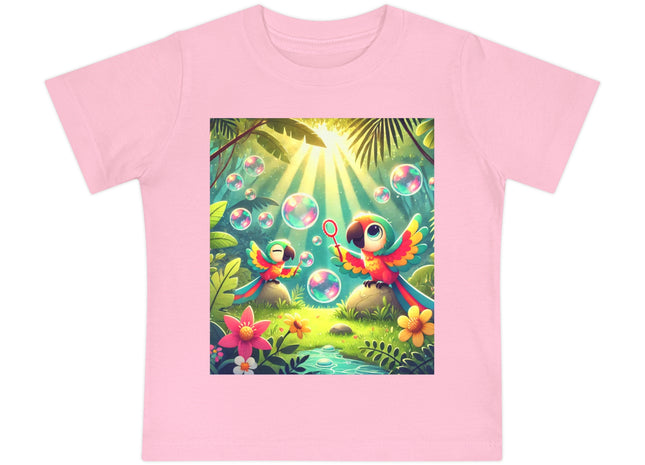 Parrots and Bubbles Baby Short Sleeve T-Shirt