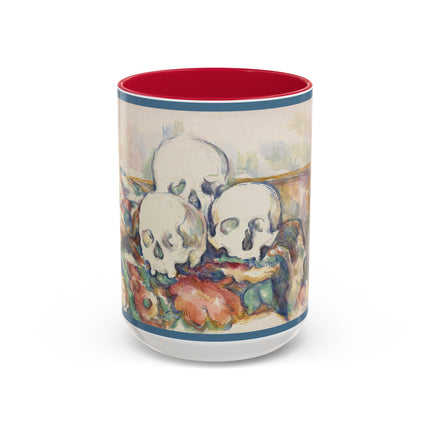 The Three Skulls by Paul Cézanne Colorful Mugs (11oz, 15oz)