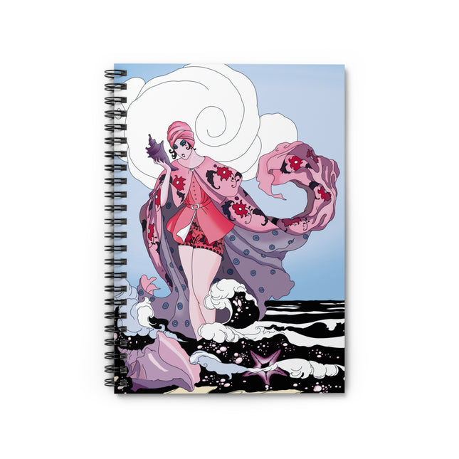 Goddess of the Swirling Sea Spiral Notebook - Ruled Line