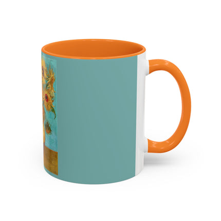 Vase with Twelve Sunflowers by Vincent van Gogh Colorful Mugs (11oz, 15oz)