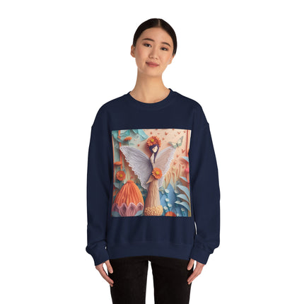 Zinnia Fairy Unisex Heavy Blend™ Crewneck Sweatshirt