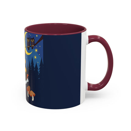 🎃🐈‍⬛ The Little Pumpkin Witch And Her Black Cat Colorful Mug – Whimsical Halloween Charm