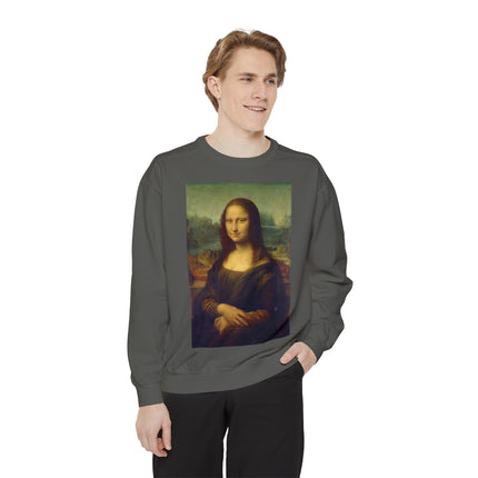 Mona Lisa by Leonardo da Vinci Unisex Garment-Dyed Sweatshirt