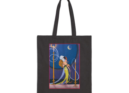 Smoke and Secrets: A Glamorous Encounter in Prohibition Cotton Canvas Tote Bag