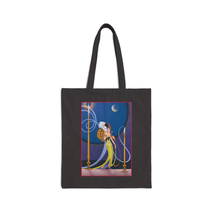 Smoke and Secrets: A Glamorous Encounter in Prohibition Cotton Canvas Tote Bag