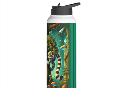 Silent Stripes Stainless Steel Water Bottle, Standard Lid