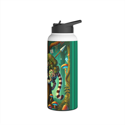 Silent Stripes Stainless Steel Water Bottle, Standard Lid
