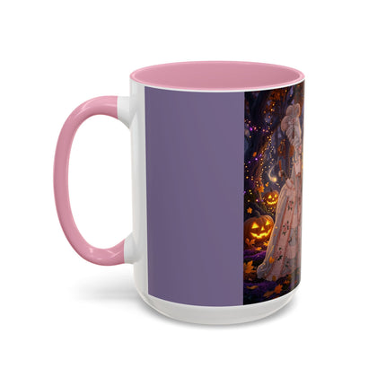 🎃🌙 The Midnight Court Of Pumpkin Grove Colorful Mug – Elegant Halloween Masquerade