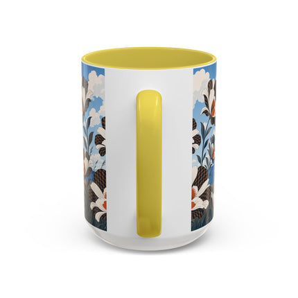 🌊🌼 The Windswept Seaside Promenade Colorful Mug – Art Deco Coastal Elegance