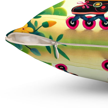 Firefly Dance on Wheels Spun Polyester Square Pillow