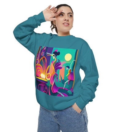 Dance of the Skeleton Ballerinas Unisex Garment-Dyed Sweatshirt