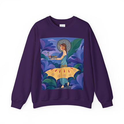 🦋🌿 The Butterfly Garden Offering Crewneck Sweatshirt – Art Deco Botanical Fantasy