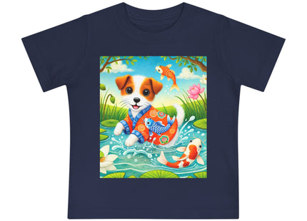 Koi Pond Puppy Baby Short Sleeve T-Shirt
