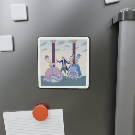 🎭🌸 Blindman’s Bluff Die-Cut Magnets – Rococo Courtship Whimsy