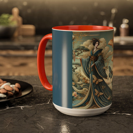 Butterfly Empress Colorful Mug – Graceful Butterflies & Timeless Elegance