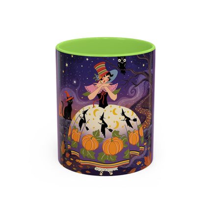🎃🌙 The Pumpkin Moon Dress Colorful Mug – Whimsical Halloween Fashion