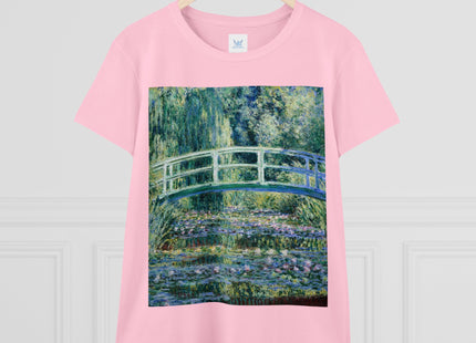 Water Lilies and Japanese Bridge by Claude Monet Women's Midweight Cotton Tee