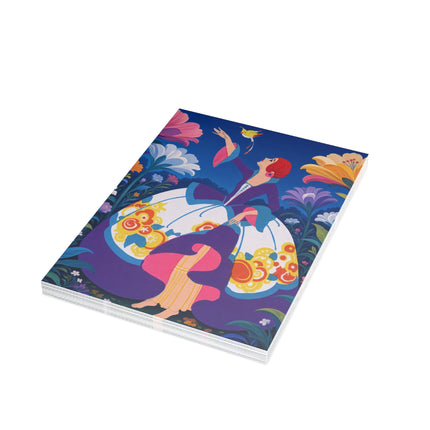 🐦🌸 The Enchanted Birdsong Postcards With Envelopes – Art Deco Garden Whimsy