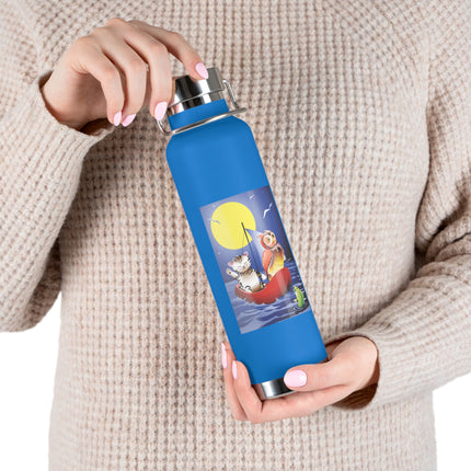 Embarking on a Moonlit Journey Copper Vacuum Insulated Bottle, 22oz