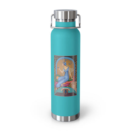 September & Sapphire (from the Gem Series) by Sofia Chiostri Copper Vacuum Insulated Bottle, 22oz