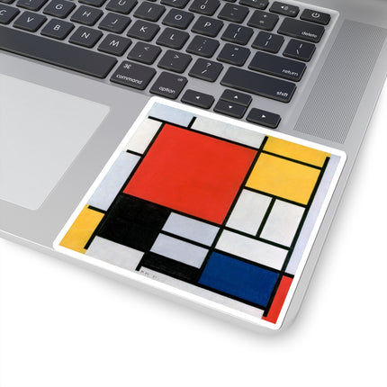Composition with Red, Yellow, Blue, and Black by Piet Mondrian Kiss-Cut Stickers (4 Sizes)