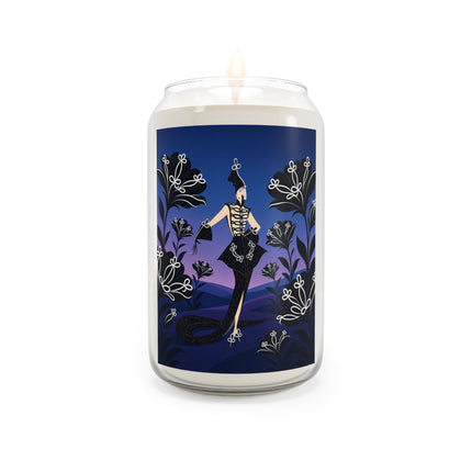 🖤🌙 The Lady Of The Midnight Black Flower Garden Scented Soy Candle – Art Deco Gothic Elegance