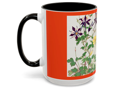 Aquilegia Flowers by Tanigami Kônan Colorful Mugs (11oz, 15oz)