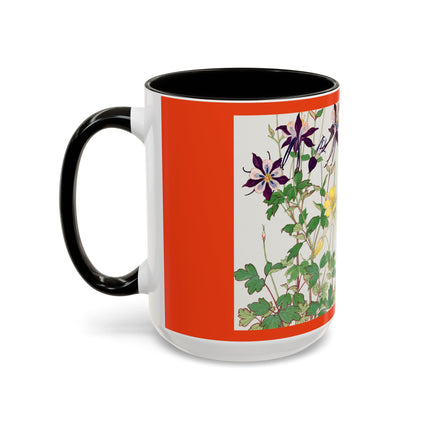 Aquilegia Flowers by Tanigami Kônan Colorful Mugs (11oz, 15oz)